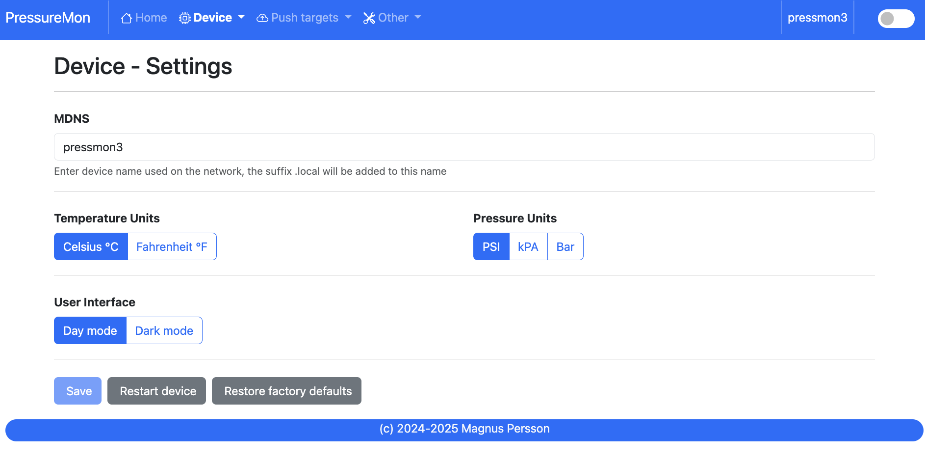 Device Settings
