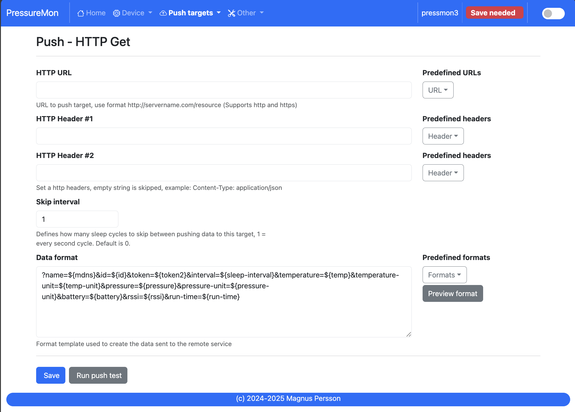 Push using HTTP Get